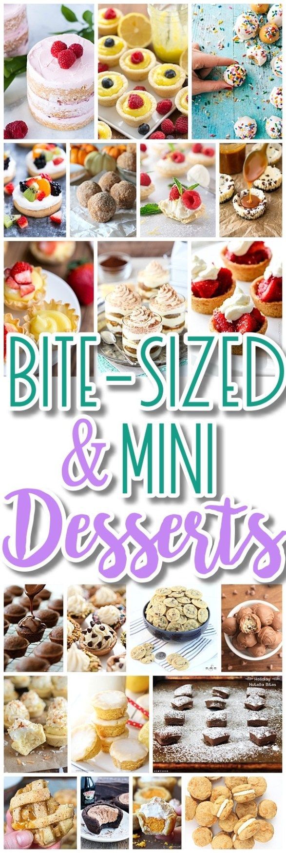 The BEST Bite Size Desserts Recipes and Mini, Individual, Yummy Treats – Perfectly Pretty for Your Baby and Bridal Showers, Weddings and Birthday Party Dessert Tables and Holiday Celebrations! -   11 mini desserts Table
 ideas