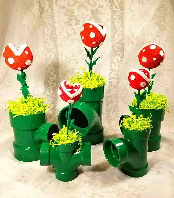 Super Mario Party// Mario Centerpieces// Mario Party// Mario Piranha Plant Tunnel// Piranha Plant De -   11 planting Decor party
 ideas