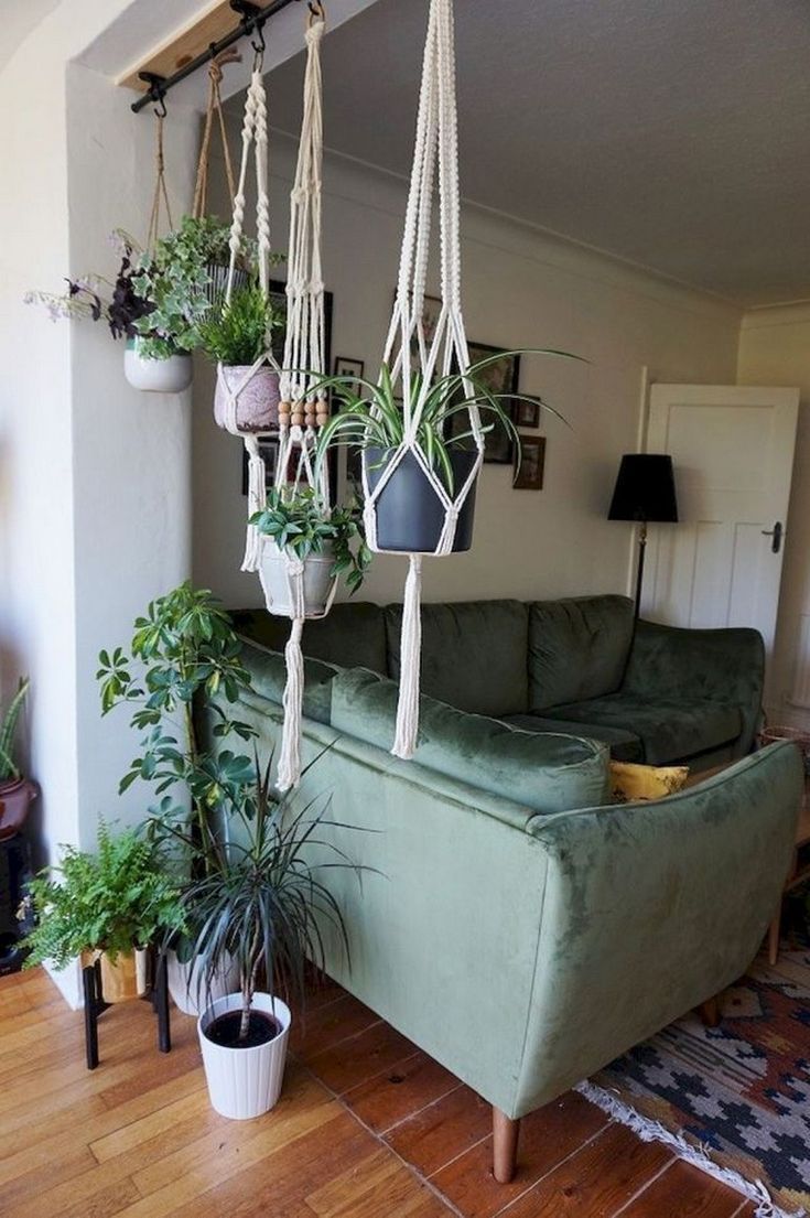 75 Good Bohemian Living Room Decor Ideas -   11 plants Room decor
 ideas