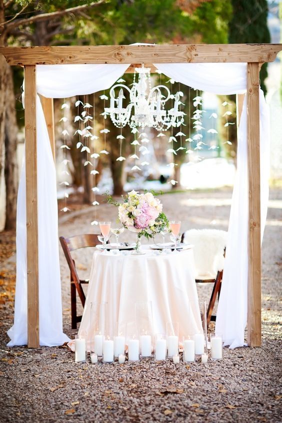 100 Beautiful Wedding Arches & Canopies -   11 wedding Arch with chandelier ideas