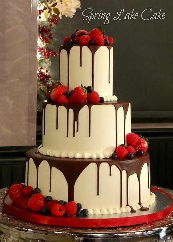 Top 20 Yammy Drip Wedding Cakes -   12 cake Drip fresh fruit
 ideas
