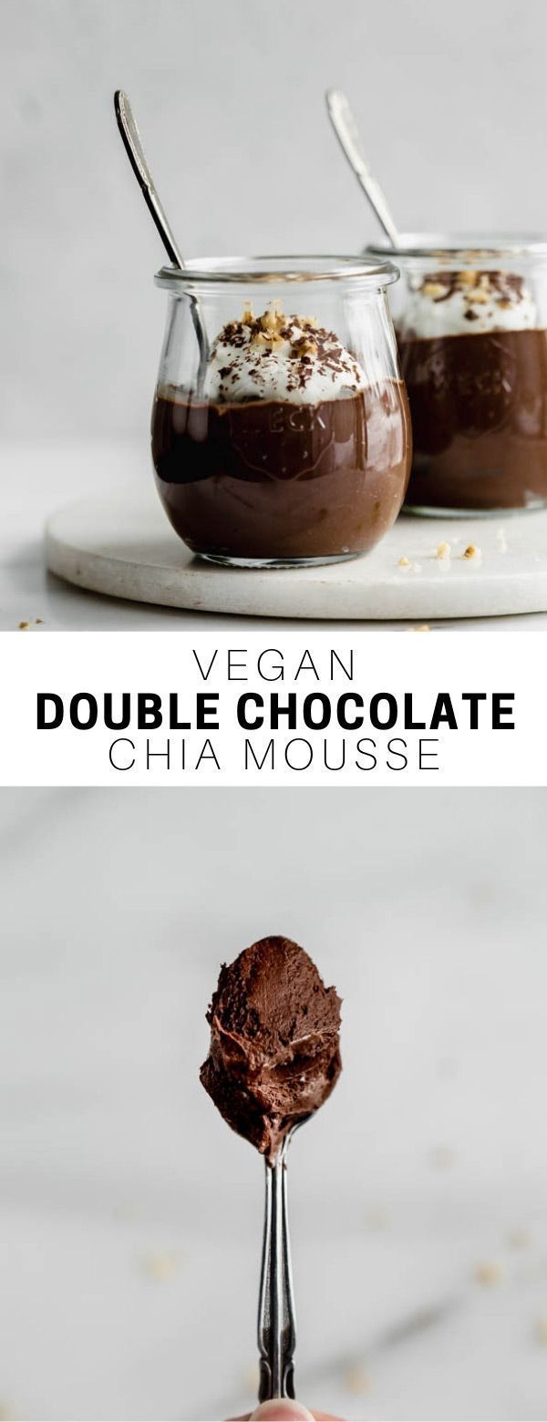 Vegan double chocolate chia mousse -   12 diet Vegan sweets
 ideas