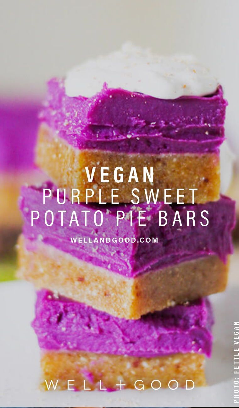 Purple sweet potato pie bar recipe -   12 diet Vegan sweets
 ideas