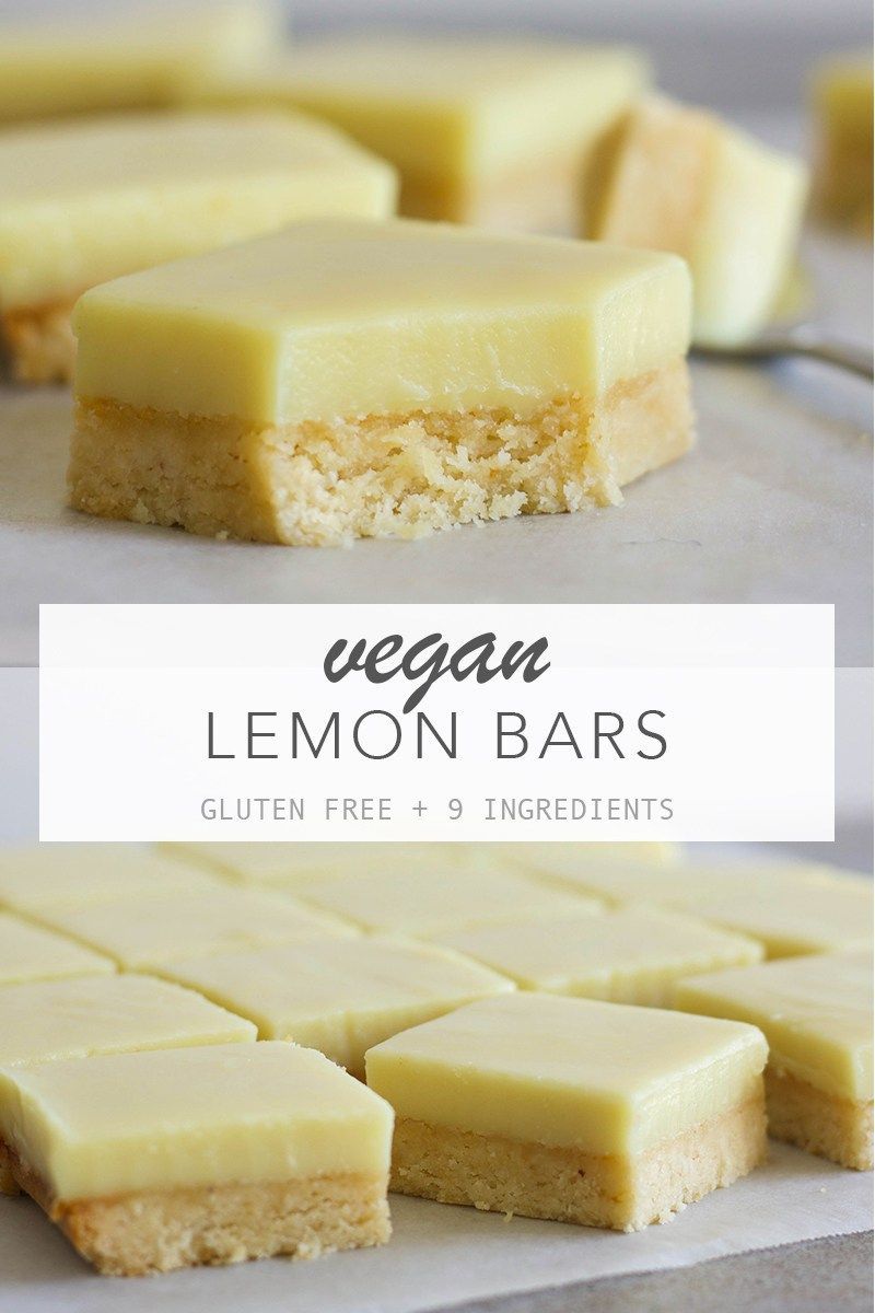 Vegan Lemon Bars -   12 diet Vegan sweets
 ideas
