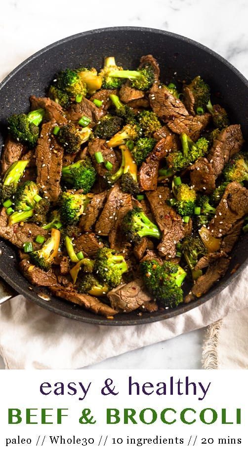 Paleo Beef & Broccoli Stir Fry (Whole30) -   13 healthy recipes Beef gluten free
 ideas