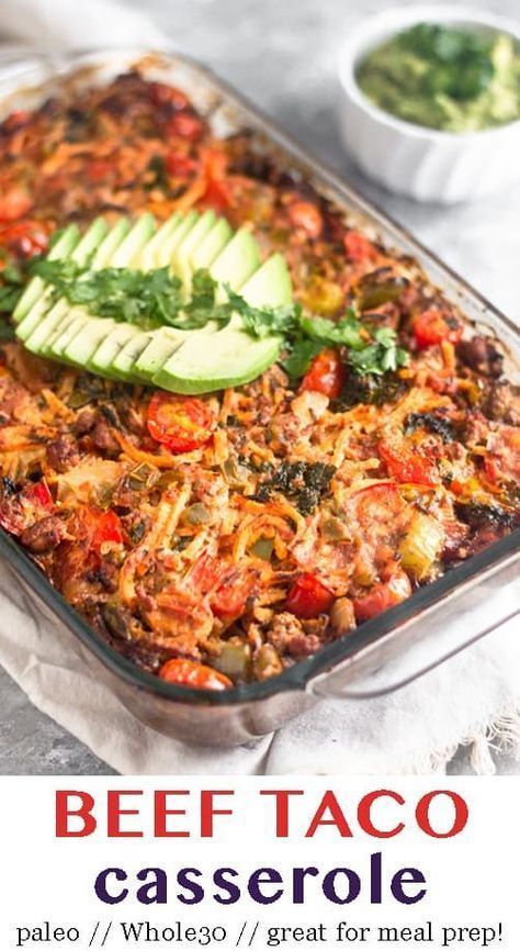 Beef Taco Casserole (Paleo/Whole30) -   13 healthy recipes Beef gluten free
 ideas