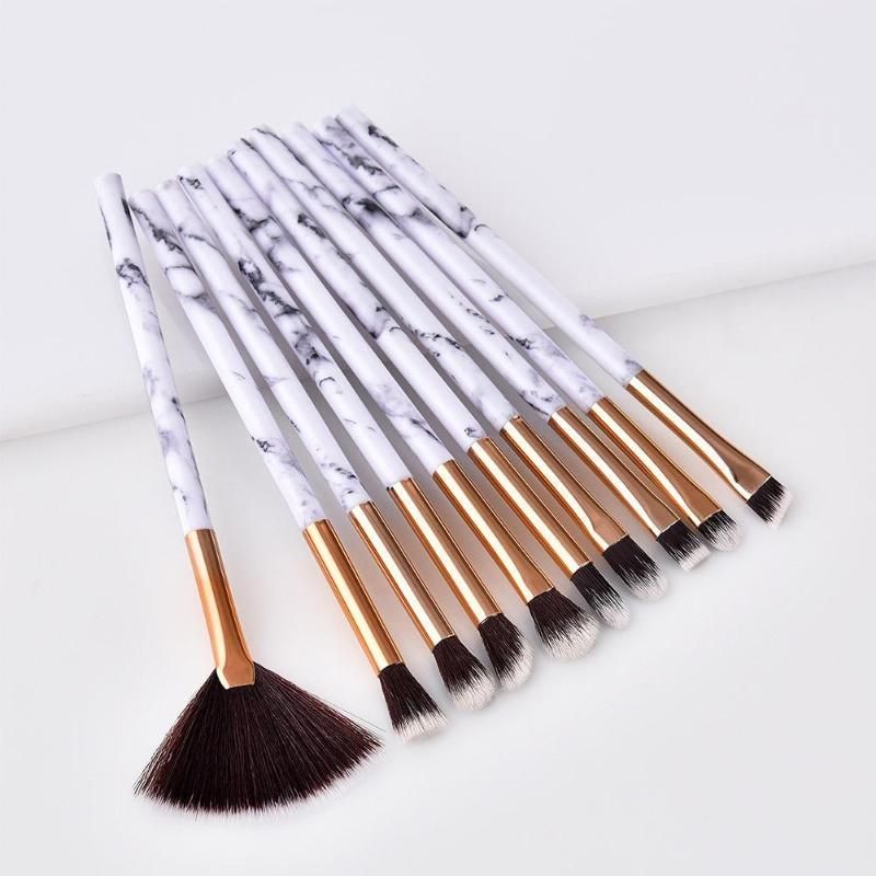 Marbled 10-piece Brush Set -   14 beautiful makeup Brushes
 ideas