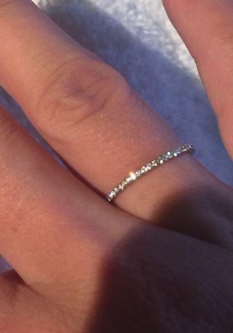 Micro pave eternity by SK -   14 dainty wedding Bands
 ideas