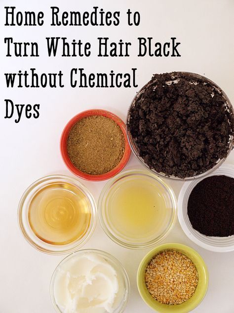 Home Remedies to Turn White Hair Black without Chemical Dyes -   14 hair Black remedy
 ideas