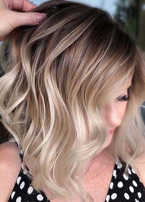 Beautiful Brown to Blonde Ombre Short Hair -   14 hair Blonde cut
 ideas