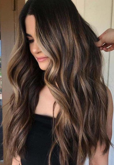 25 Balayage Hair Color Ideas for Black Hair in 2019 -   14 hair Brunette braid
 ideas