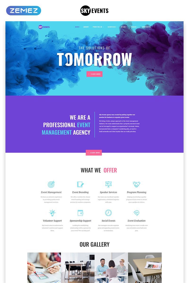 SkyEvents - Event Multipage Creative Bootstrap HTML | HTML Template -   15 Event Planning Logo fit
 ideas