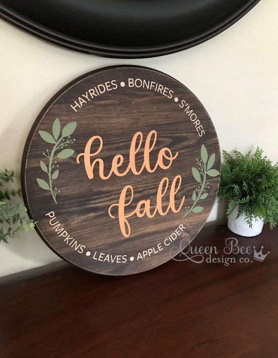 Hello Fall Wood Sign.Welcome Wood Sign.Fall Sign.Fall Decor.Thanksgiving Decor.Autumn Wood Sign.Fall Wood Sign.Autumn Leaves.Fall Leaves -   15 fall decor pallet
 ideas