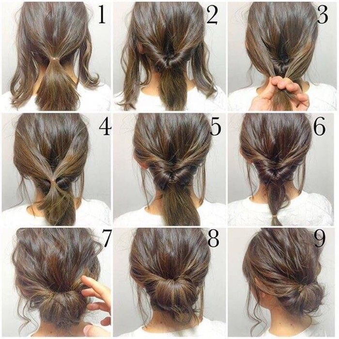 Top 10 Messy Updo Tutorials For Different Hair Lengths -   15 hairstyles Step By Step shoulder length
 ideas