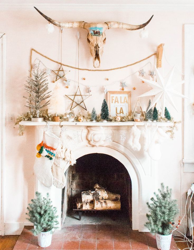 Cozy Fireplace Inspiration And Christmas Mantel Decor -   15 holiday Decorations mantel
 ideas