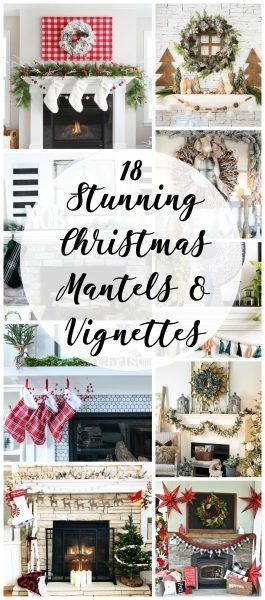 How to create a classic Christmas mantel around an ugly TV -   15 holiday Decorations mantel
 ideas