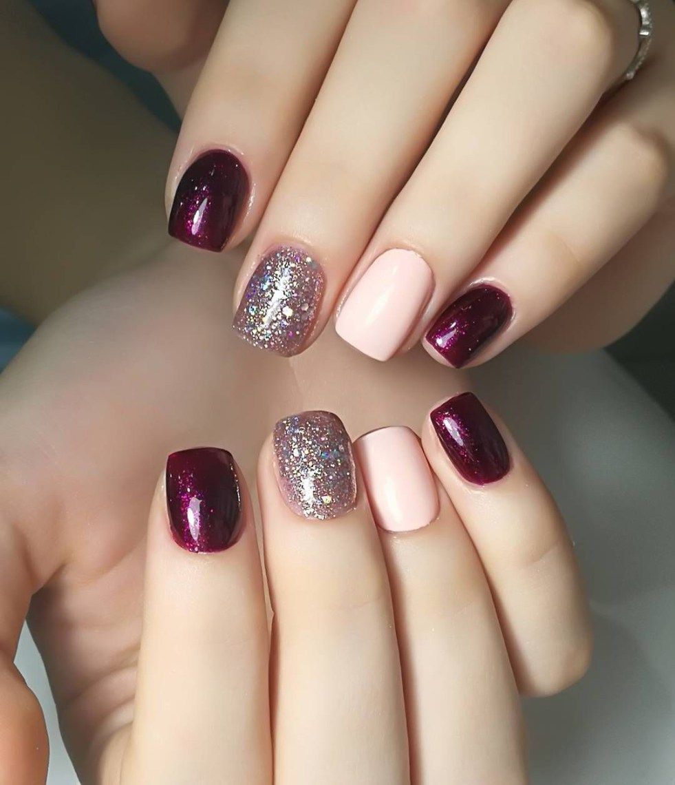 40 Early Style of the Year with the Best Nails -   15 holiday Nails burgundy
 ideas