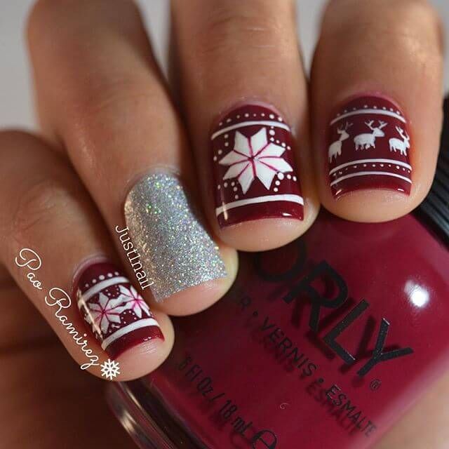 50 Sultry Burgundy Nail Ideas to Bring out Your Inner Sexy -   15 holiday Nails burgundy
 ideas