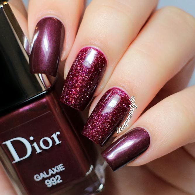 21 Stunning Burgundy Nails Designs That will Conquer Your Heart -   15 holiday Nails burgundy
 ideas