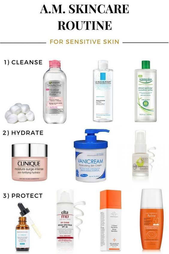 MORNING SKINCARE ROUTINE FOR SENSITIVE SKIN -   15 skin care Sensitive products
 ideas