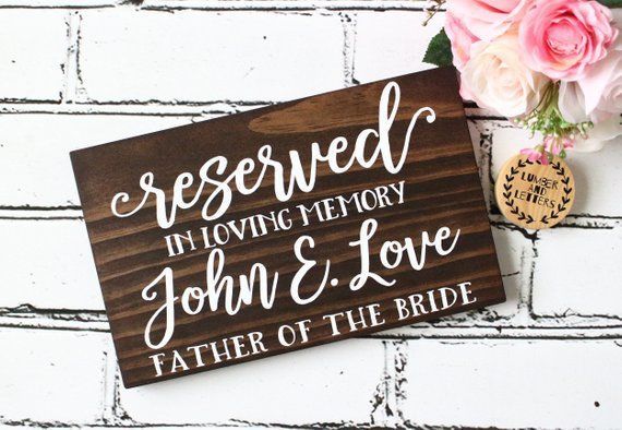 15 wedding Signs in memory
 ideas