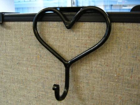 Office Cubicle Decoration, Handmade, Heart Coat Hook, For 2