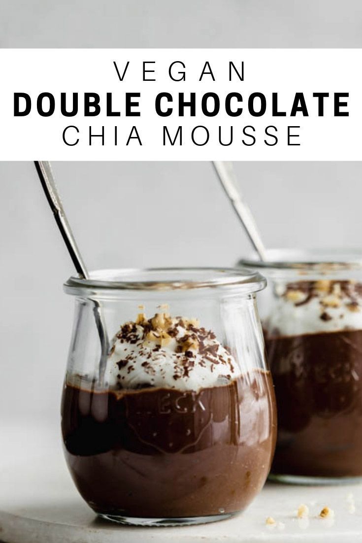 Vegan double chocolate chia mousse -   16 desserts Vegan mousse
 ideas