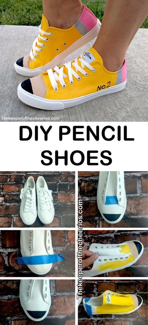 DIY Pencil Shoes -   16 DIY Clothes Paint fun
 ideas