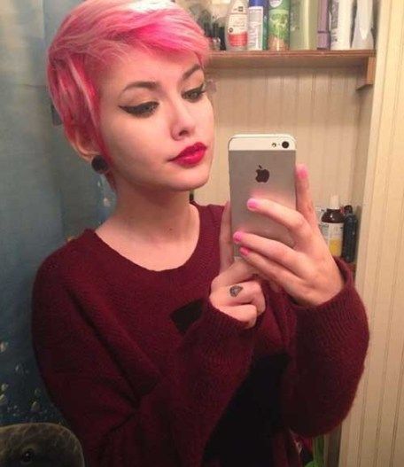 Best Pixie Haircuts for 2018 -   16 hair Pink pixie
 ideas