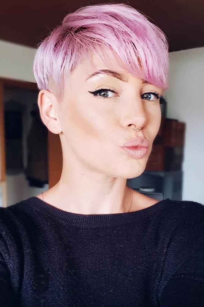 30 Hairstyles For Fine Hair To Put An End To Styling Troubles -   16 hair Pink pixie
 ideas