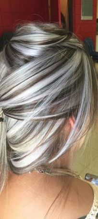 64+ Trendy hair white highlights silver -   16 hair White highlights
 ideas