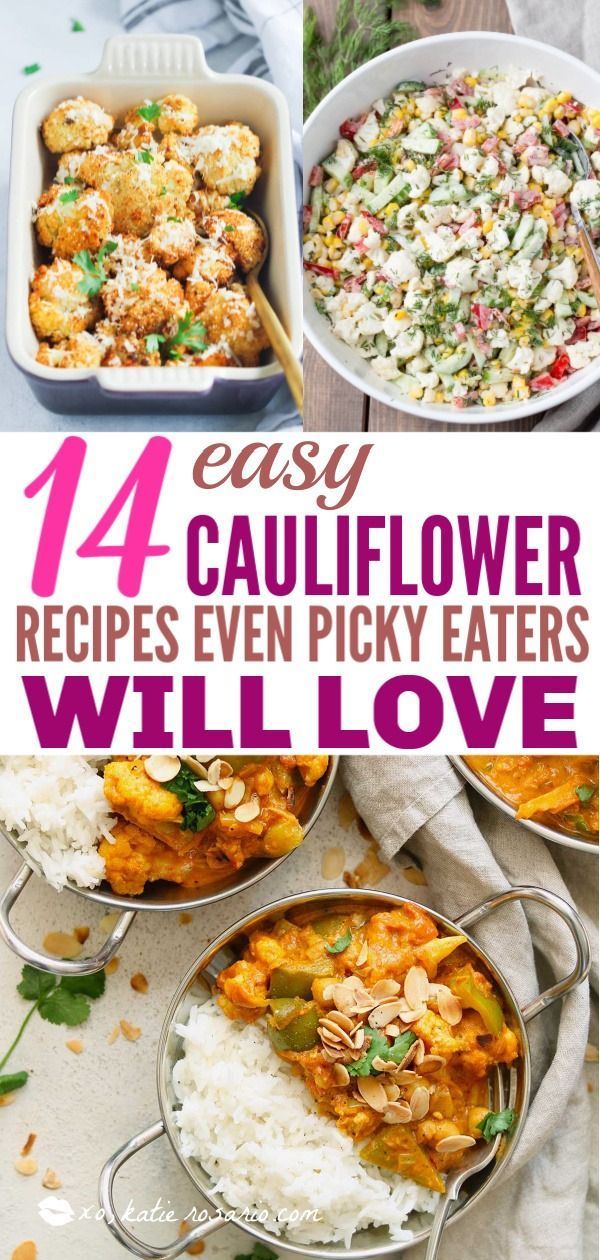 14 Delicious Low Carb Cauliflower Recipes -   16 healthy recipes For Picky Eaters easy
 ideas