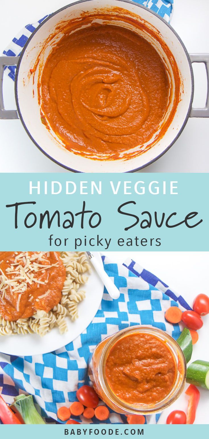 Veggie-Loaded Tomato Sauce for Toddlers + Kids (Great for Picky Eaters!) -   16 healthy recipes For Picky Eaters easy
 ideas