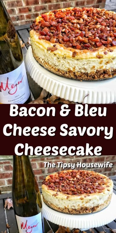 Bleu Cheese & Bacon Savory Cheesecake with A Pretzel Crust -   16 holiday Appetizers recipes
 ideas