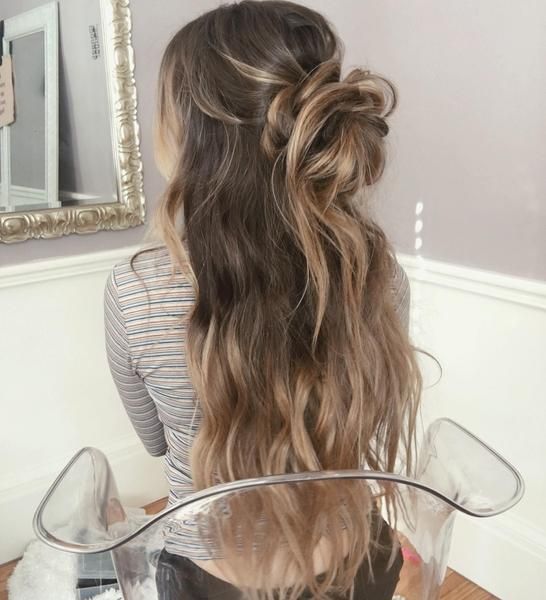 How to Style Long Hair: Beach Waves & Messy Bun -   16 long style waves
 ideas