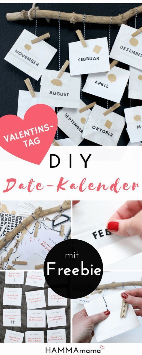 DIY (zum Valentinstag, Vatertag oder Geburtstag) mit Freebie! ° Date-Kalender selber machen ° Ein pers?nliches Geschenk f?r den Mann -   17 diy basteln liebe
 ideas