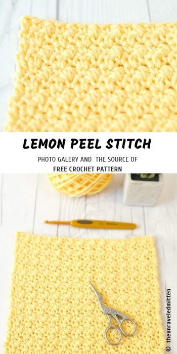 How to Crochet Lemon Peel Stitch with Free Pattern -   17 knitting and crochet Projects blankets
 ideas