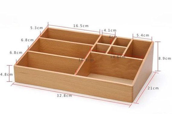 Handmade beech wood bamboo makeup storage box for her -   17 makeup Storage box ideas