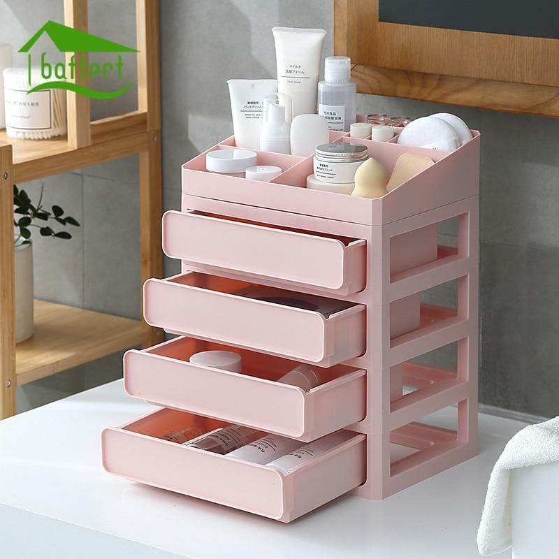 Multi-layer Plastic Makeup Drawers Storage Box -   17 makeup Storage box ideas