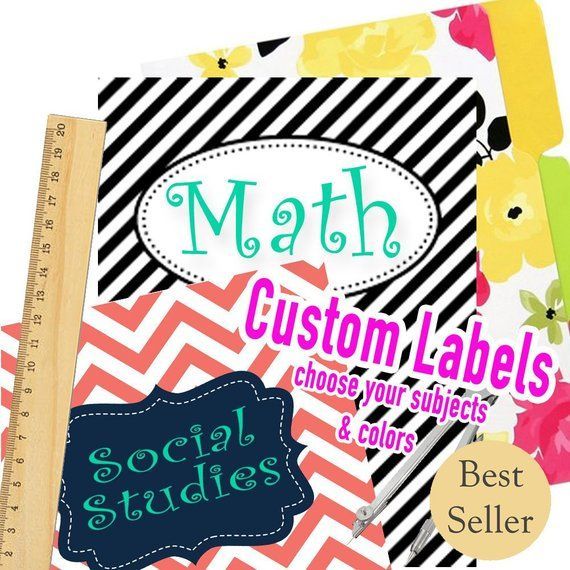 17 subjects Labels for notebooks
 ideas