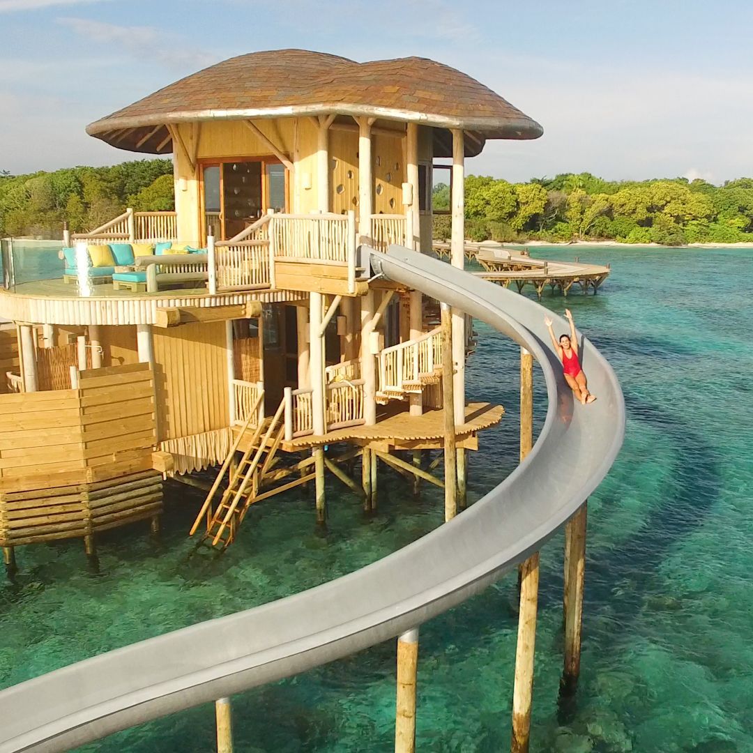 Waterslide Restaurant in the Maldives -   17 travel destinations Videos ideas