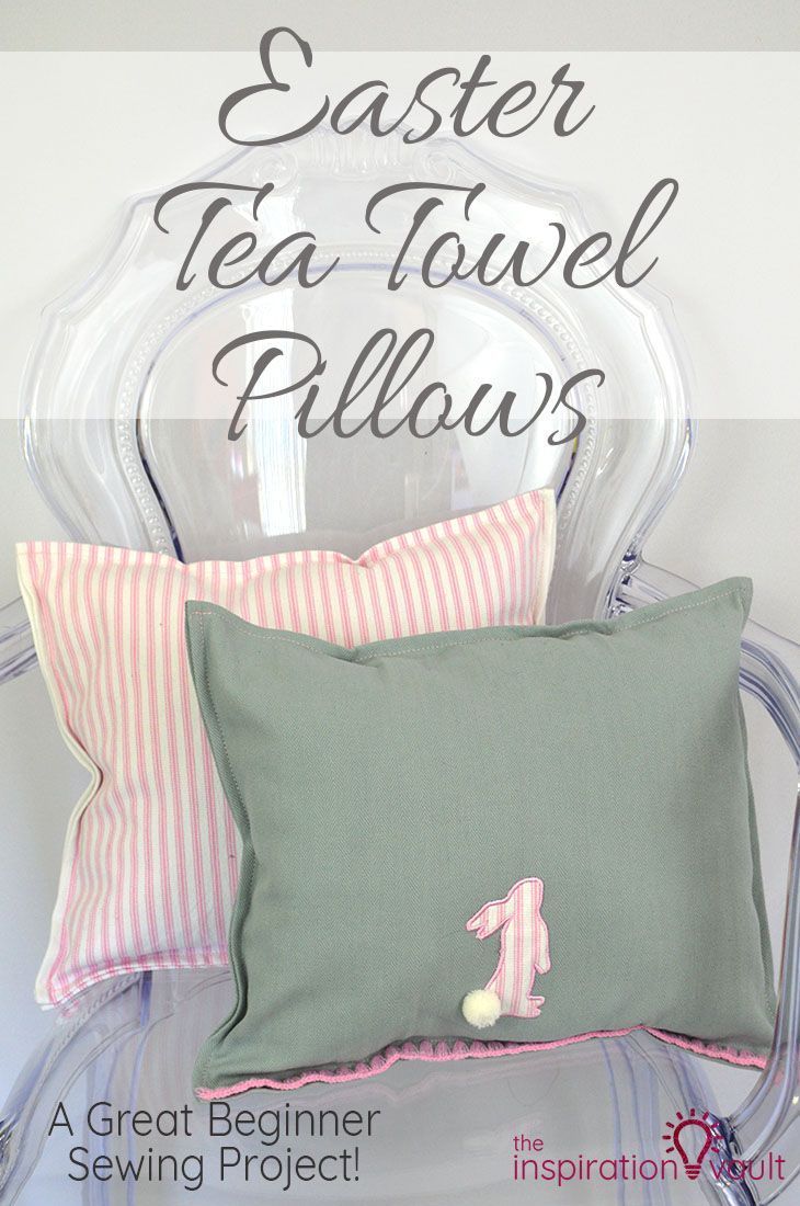 Easter Tea Towel Pillows -   18 fabric crafts Pillows fun
 ideas