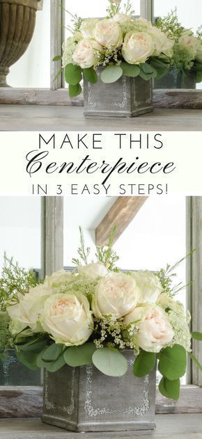 Make This Floral Arrangement in 3 Easy Steps! -   18 wedding Centerpieces diy
 ideas