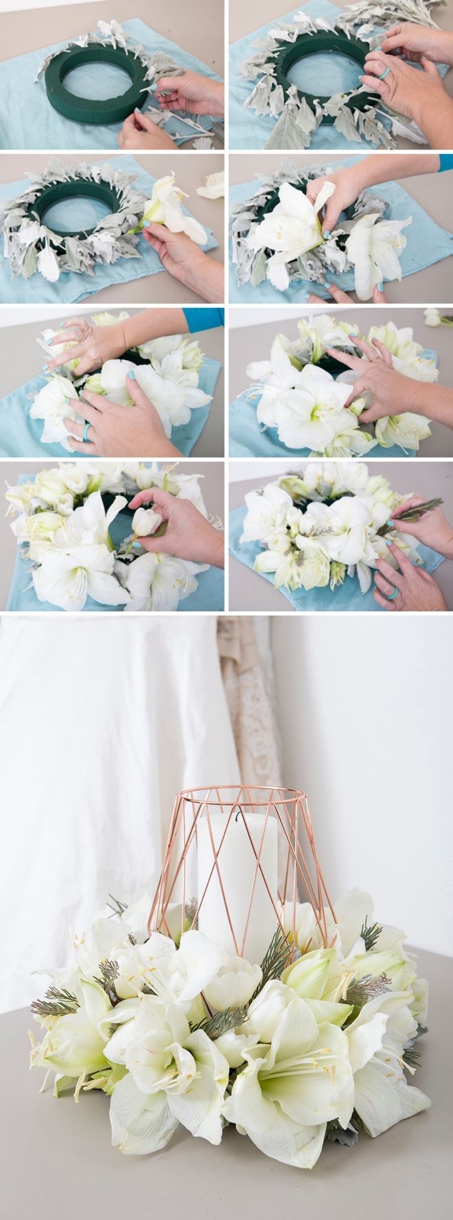 These DIY Wedding Table Wreath Centerpieces Are Gorgeous And Easy! -   18 wedding Centerpieces diy
 ideas