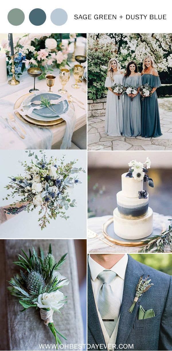 10 Perfect Shades of Green Wedding Color Ideas for Spring/Summer 2019 -   18 wedding Colors blue
 ideas