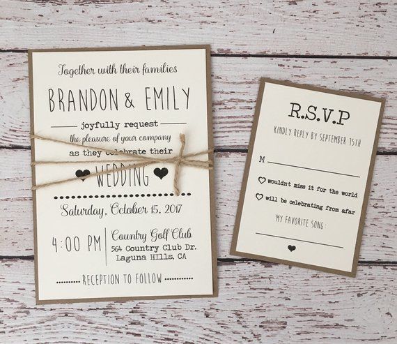 Simple Rustic wedding invitation, rustic modern invitation, simple invitation, twine invitation, country invitation, barn invitation -   18 wedding Vintage simple
 ideas