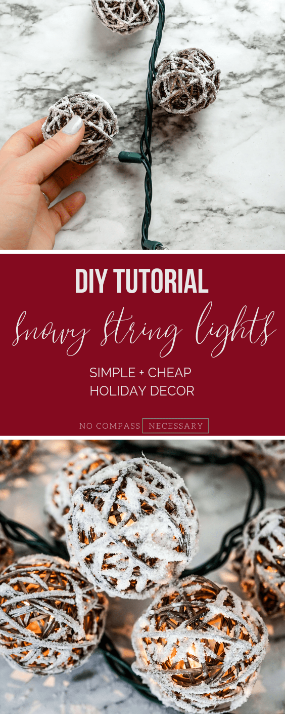 Cheap DIY Snowy String Lights -   20 holiday Style string lights
 ideas