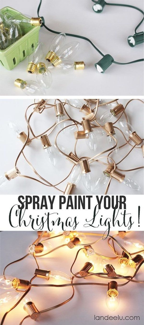 24 Spray Paint Ideas to Make Old Stuff Look More Expensive -   20 holiday Style string lights
 ideas