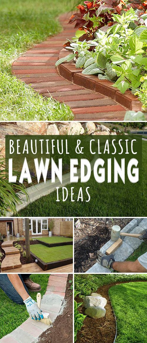 Beautiful & Classic Lawn Edging Ideas -   21 brick garden edging
 ideas