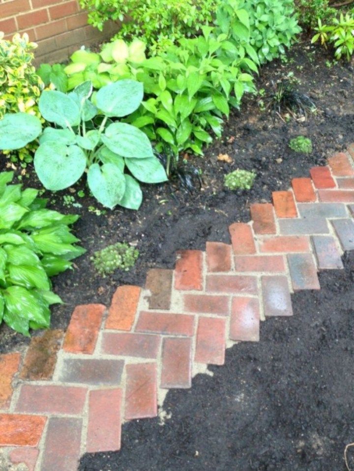 47 Best Garden Walkway to Envy Your Visitor -   21 brick garden edging
 ideas